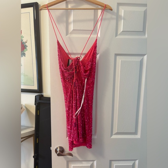 retrofete Astrid Dress in Neon Pink (NWT) Size Large As Seen on Alix Earle - Picture 6 of 8